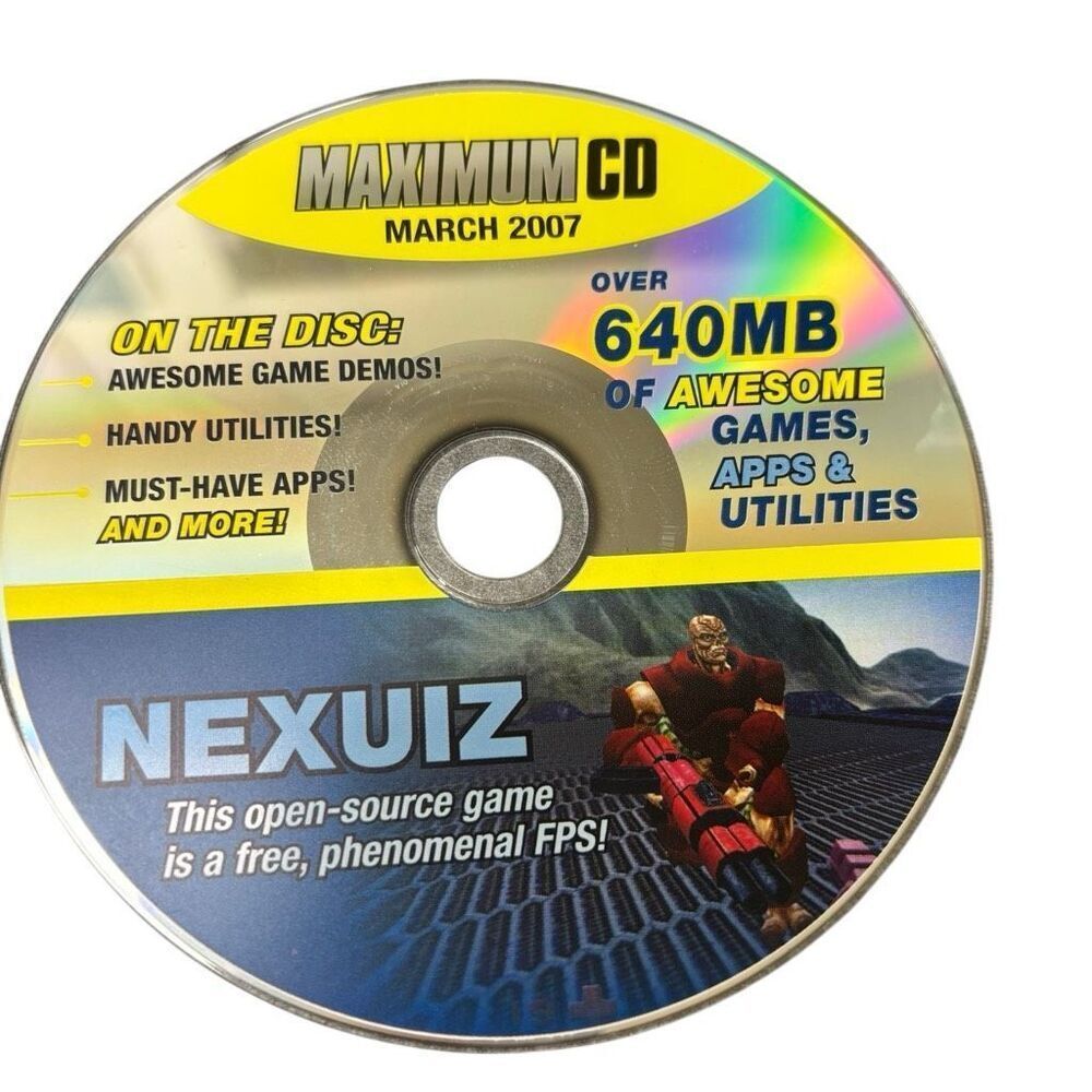 Maximum CD March 2007 640MB Of Games Apps & Utilities Disc